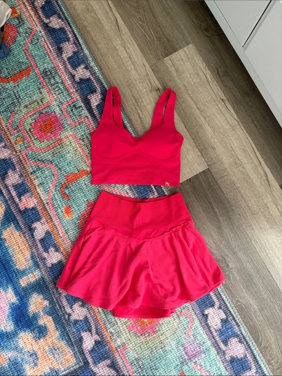 JoyLab Tops - JoyLab Hot Pink Sports Bra Top and Skirt Set